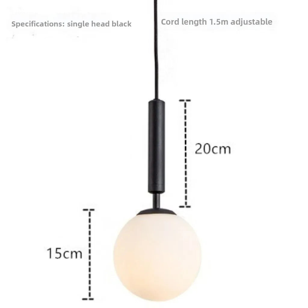 Nordic Modern Glass Pendant Lamp for Bedroom & Living Room