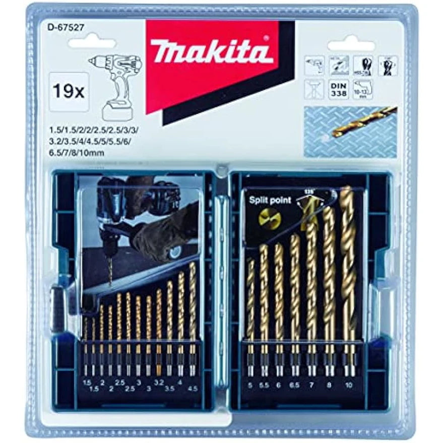 Makita HSS-TiN 19-Piece Drill Bit Set - Ultimate Precision Tools