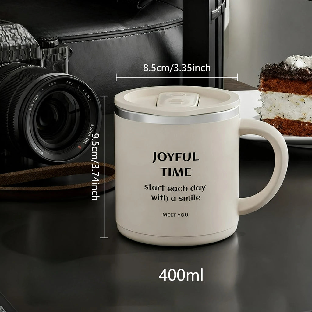 Double-Layer Insulated Stainless Steel Coffee Mug - 304 Design