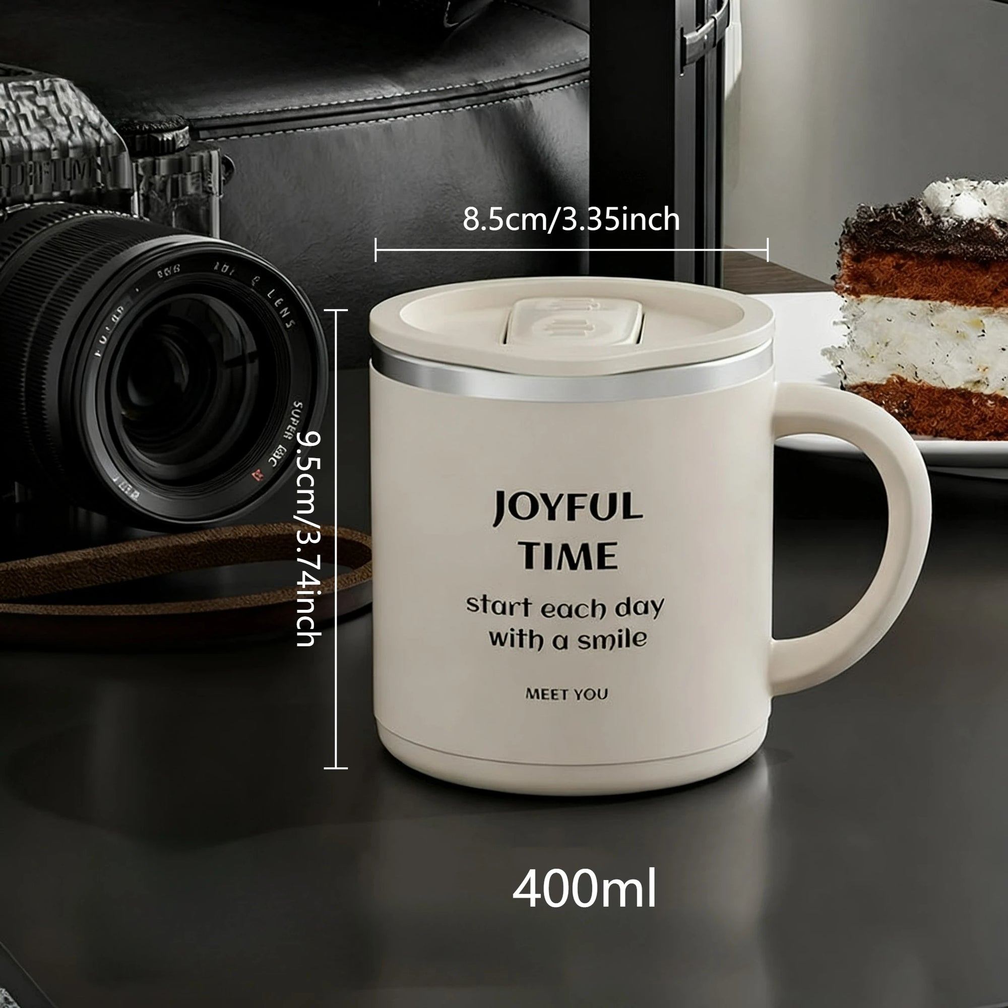 Double-Layer Insulated Stainless Steel Coffee Mug - 304 Design