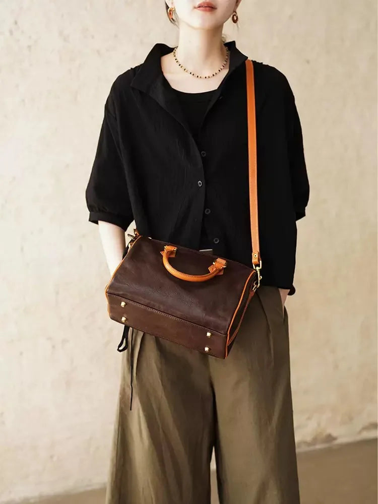 Elegant Leather Crossbody Purse for Commuting & Daily Use