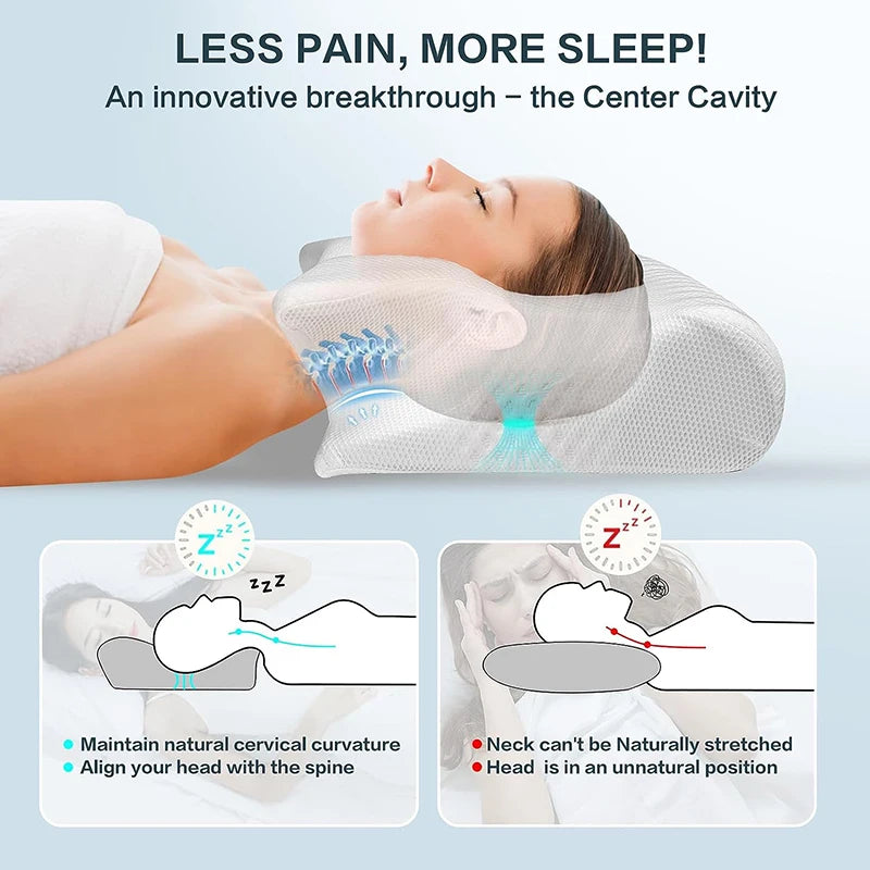 Ergonomic Memory Foam Pillow for Optimal Neck Pain Relief