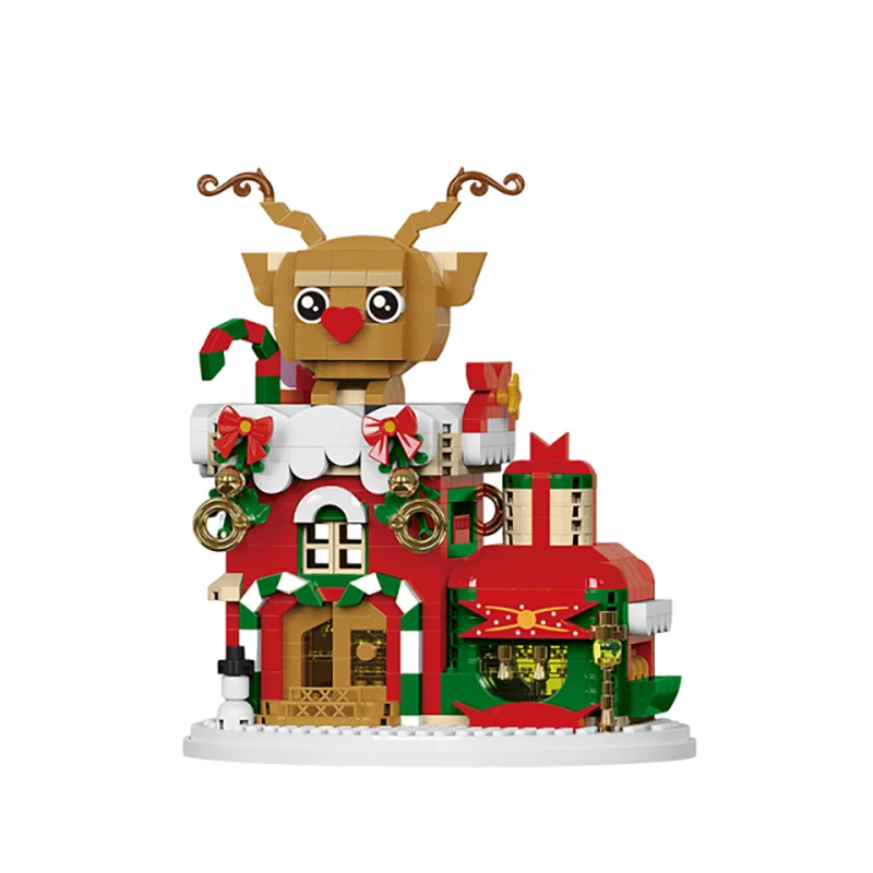 Festive Micro Building Block Set: Santa, Snowman & Christmas Tree