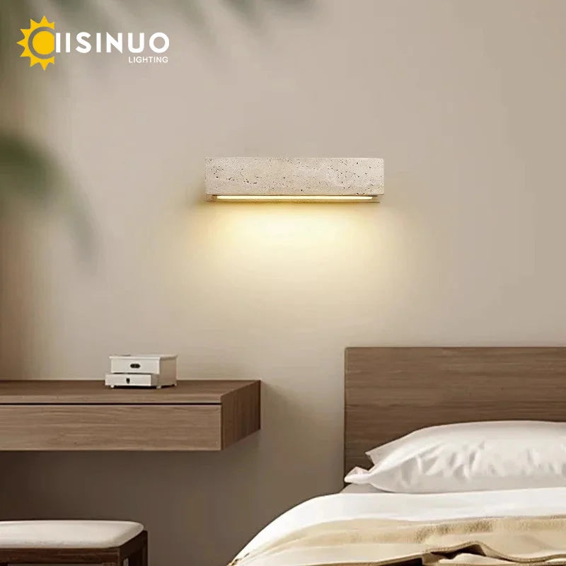 IISINUO Natural Stone LED Wall Lamp - Modern IP65 Porch Light