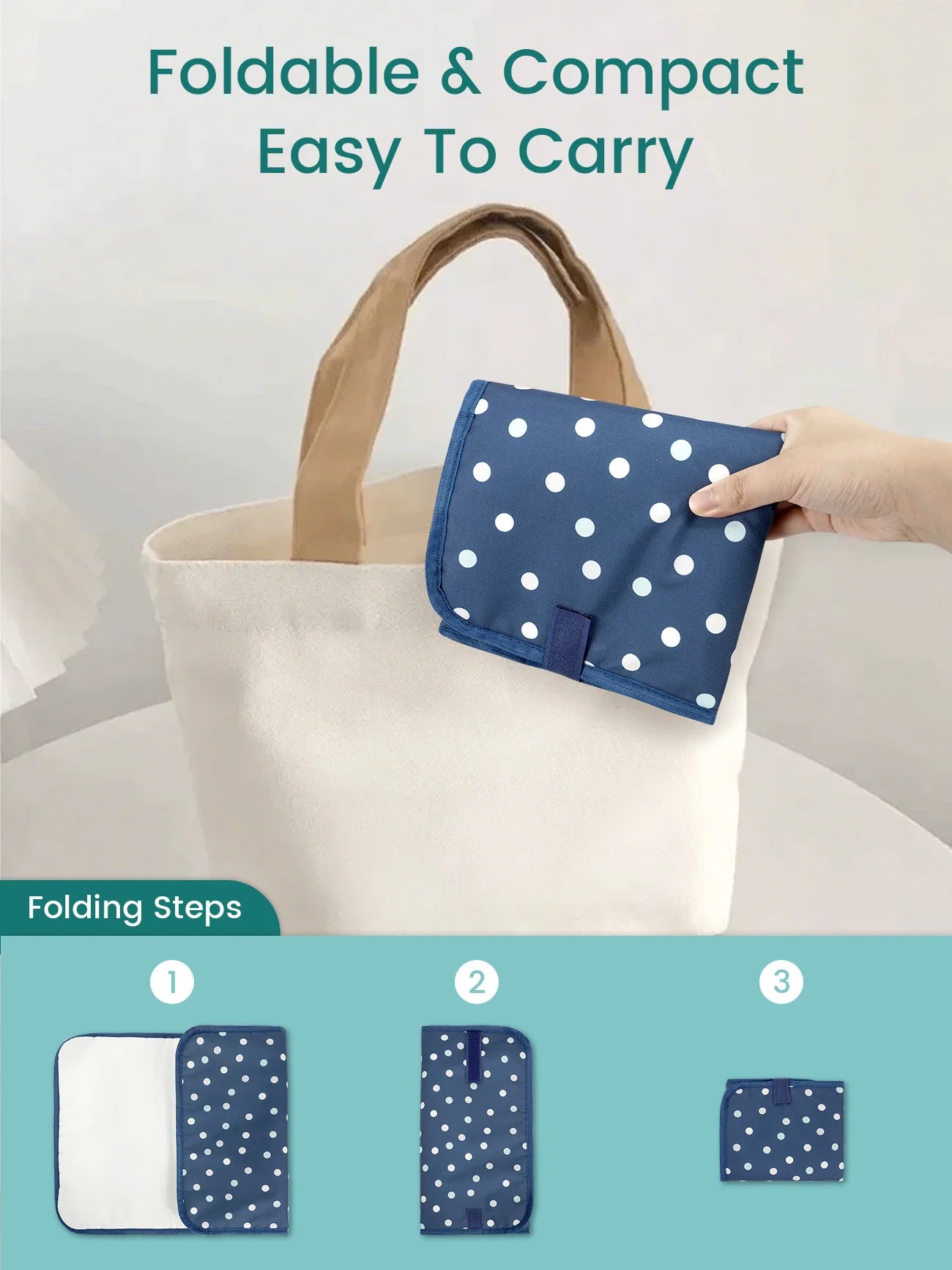 Portable Waterproof Diaper Changing Pad - Easy Clean & Foldable