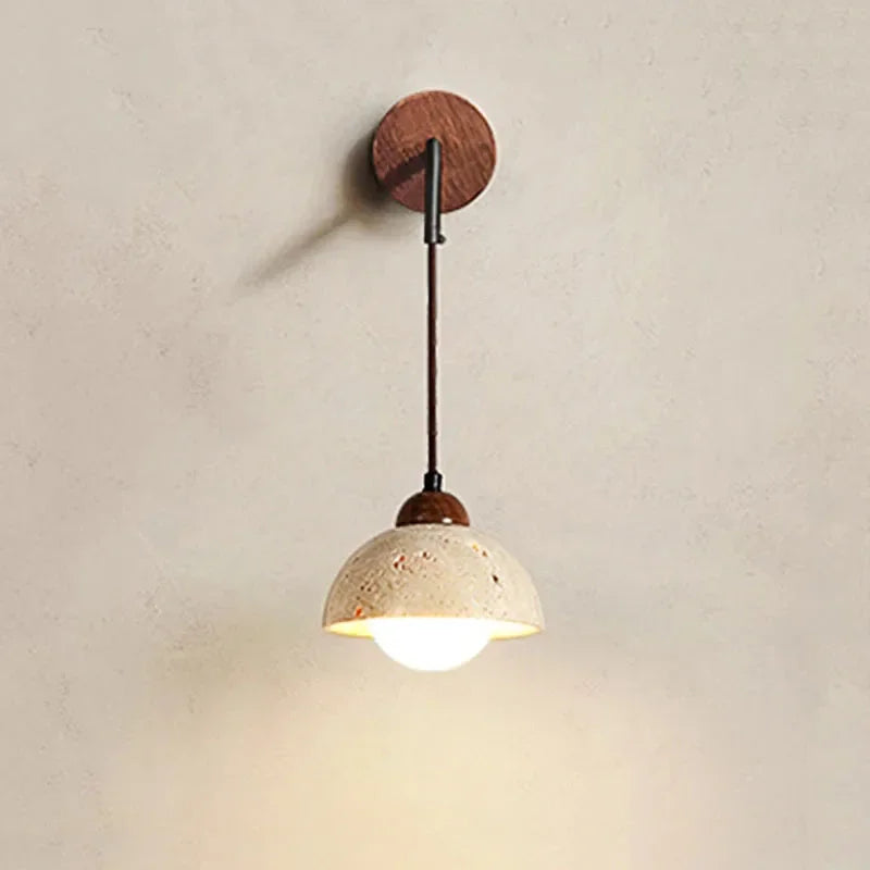 Wabi Sabi Natural Stone LED Wall Lamp | Modern Home Lighting