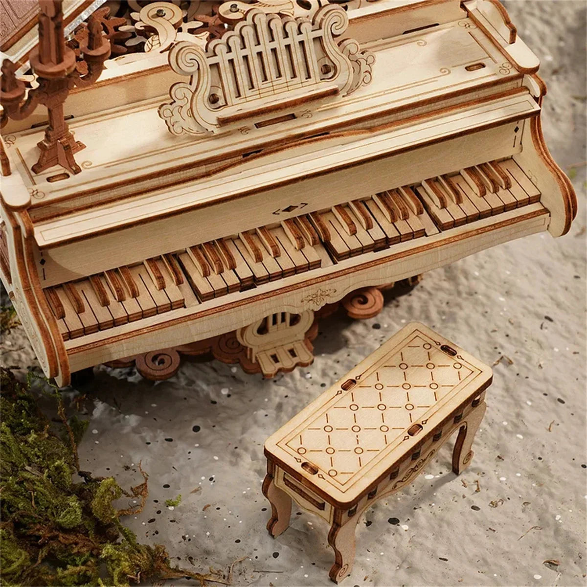 ROBOTIME 3D Wooden Mechanical Music Box - Perfect Gift for Music Lovers