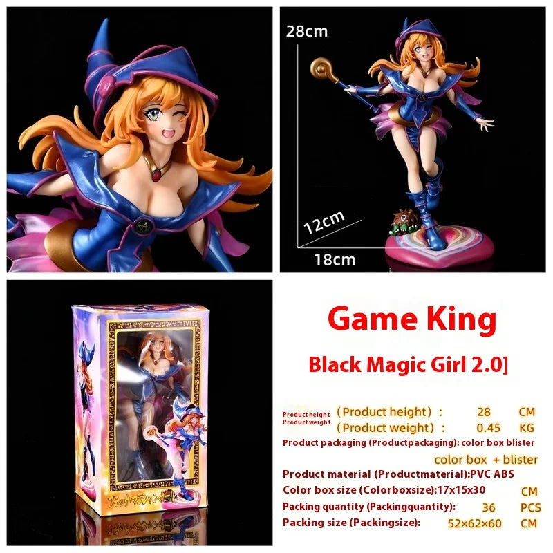 Dark Magician Girl PVC Figure - Collectible Anime Doll & Desktop Decor