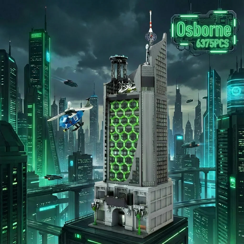 6375PCS Building Blocks Spider Hero Black Tower Model for Collectors