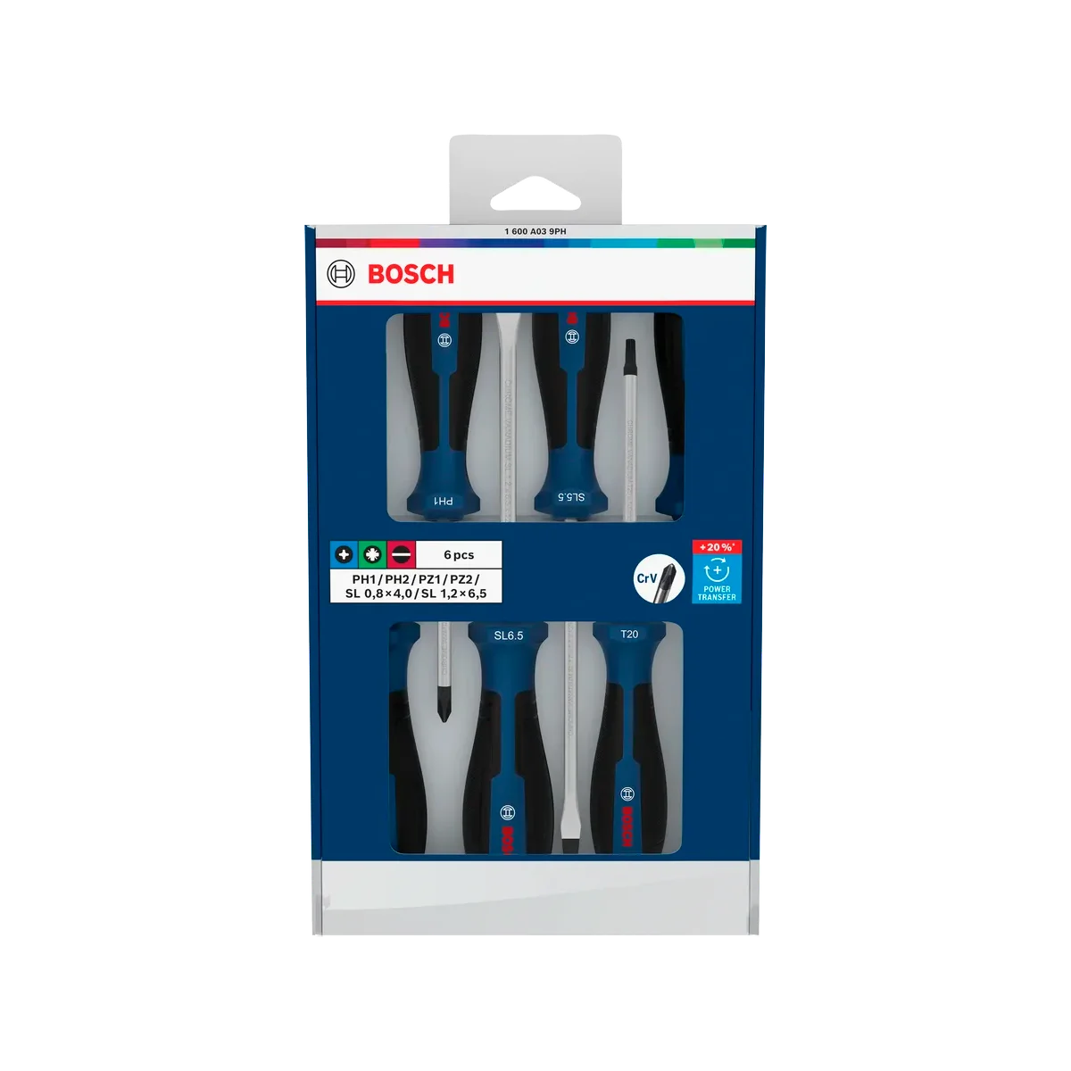 Bosch 6-Piece Screwdriver Set - High Power & Comfort Grip