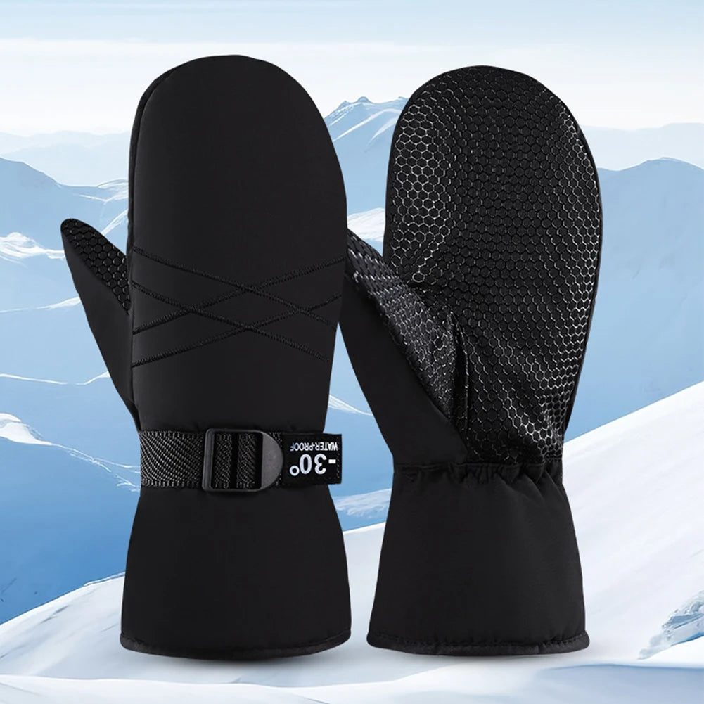 Waterproof Ski Mittens - Thermal Snow Gloves for Cold Weather