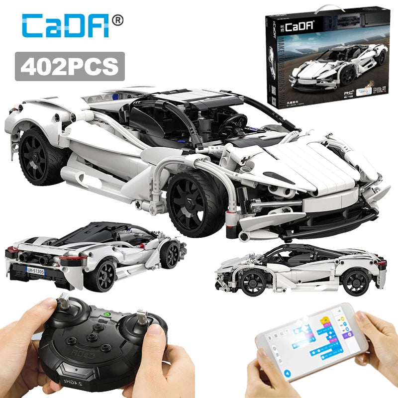 Cada Remote Control Storm Sports Car Building Blocks - STEM Toy