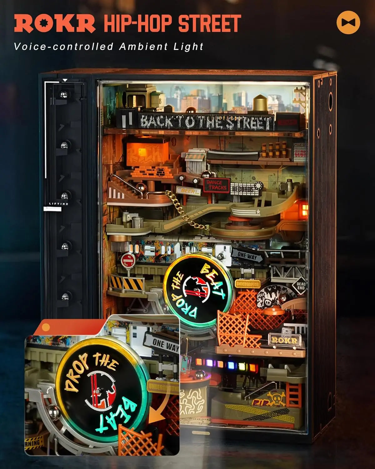Robotime Rokr Marble Run Hip-Hop Street Diorama Model Kit