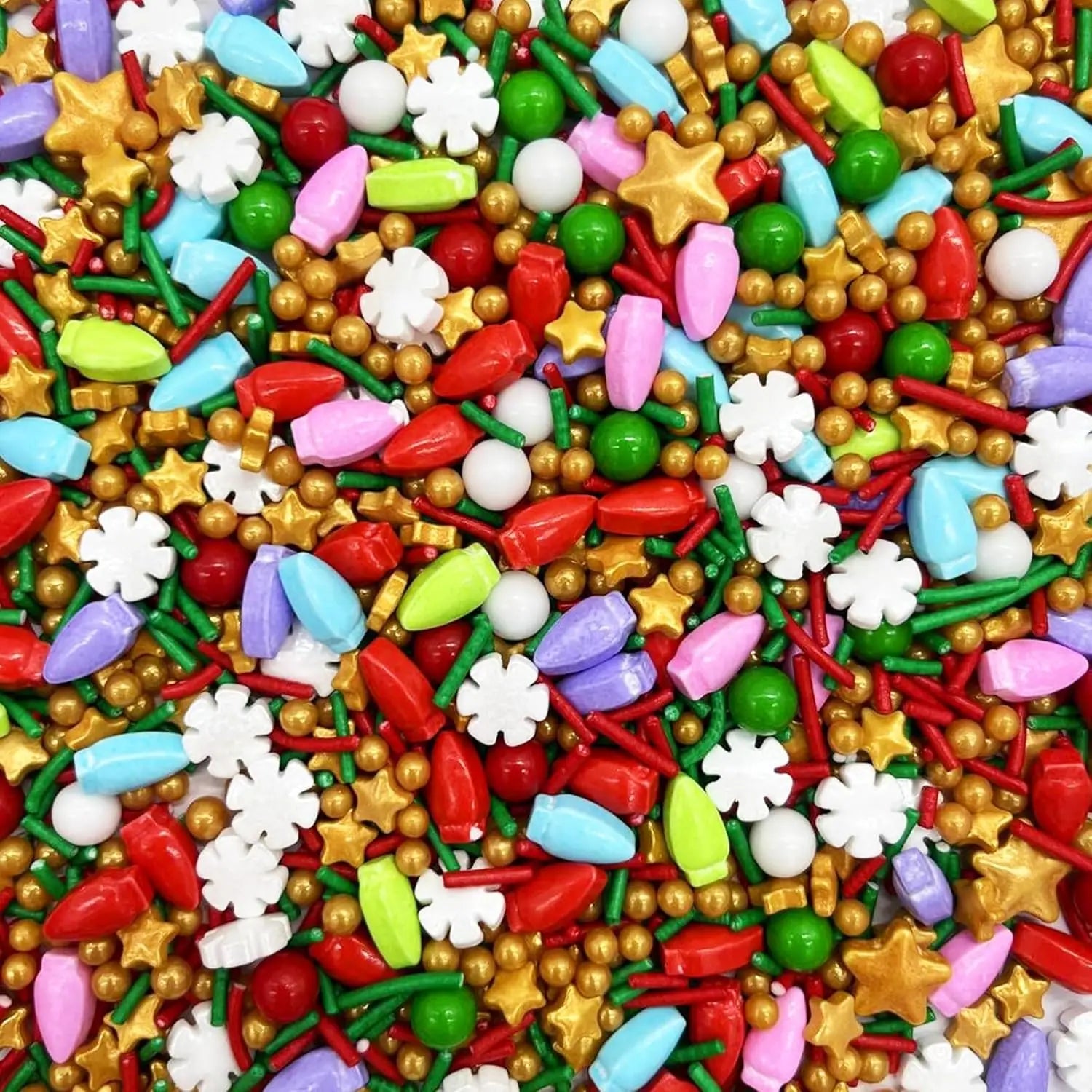 Festive Christmas Sprinkles Mix - Santa & Tree Jimmies for Baking