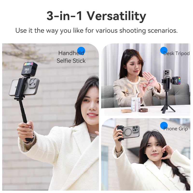 Ulanzi JJ02 Wireless Selfie Stick Tripod for Smartphones