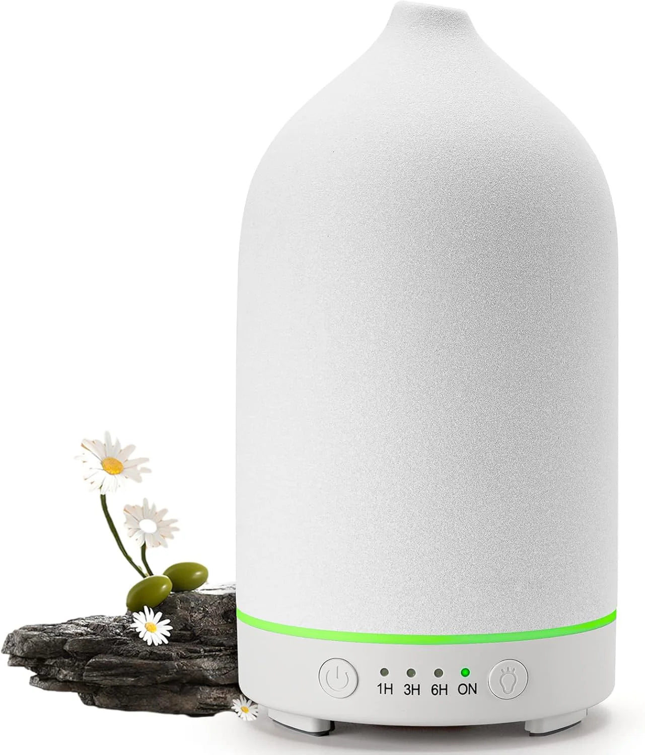 Elegant Ceramic Oil Diffuser with LED Light & Timer