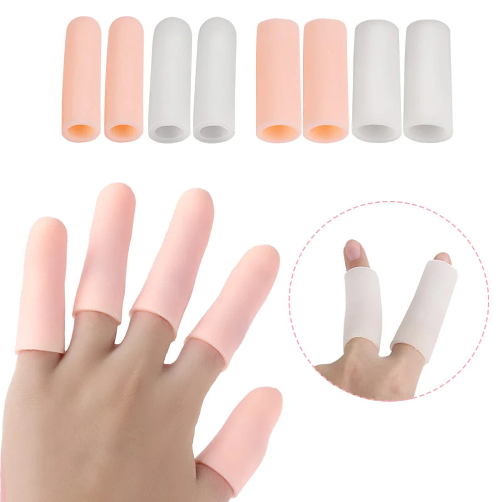 5Pcs Silicone Finger Caps - Waterproof Protectors for Blisters & Eczema