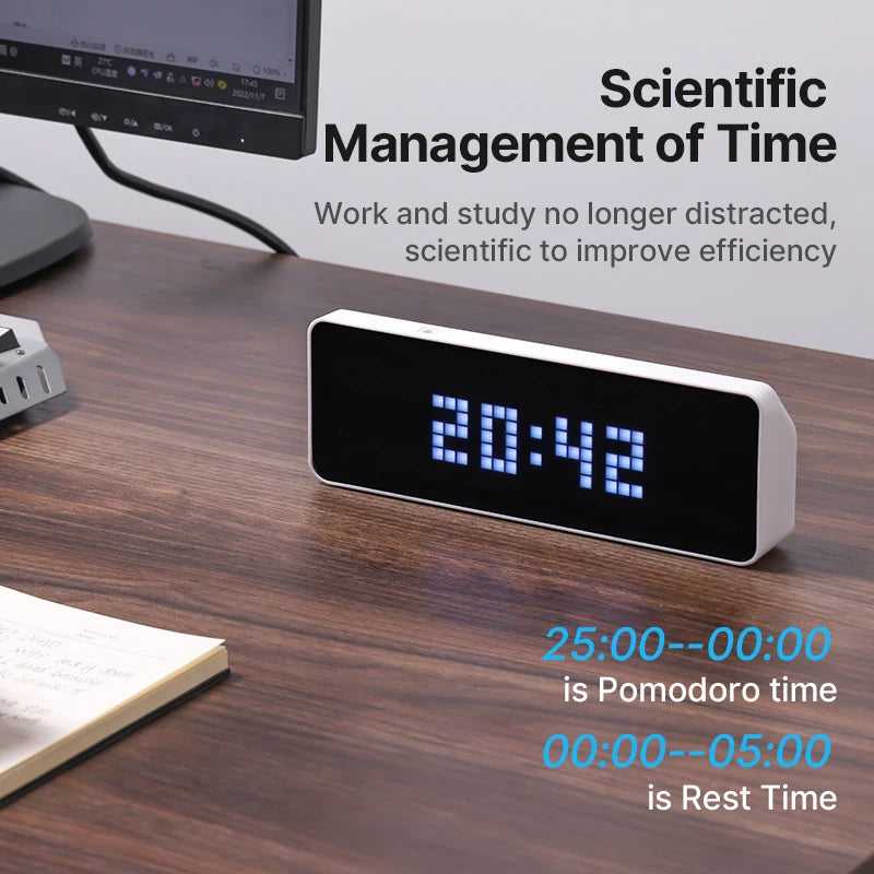 Ulanzi TC001 Smart Pixel Clock with Weather & Follower Display