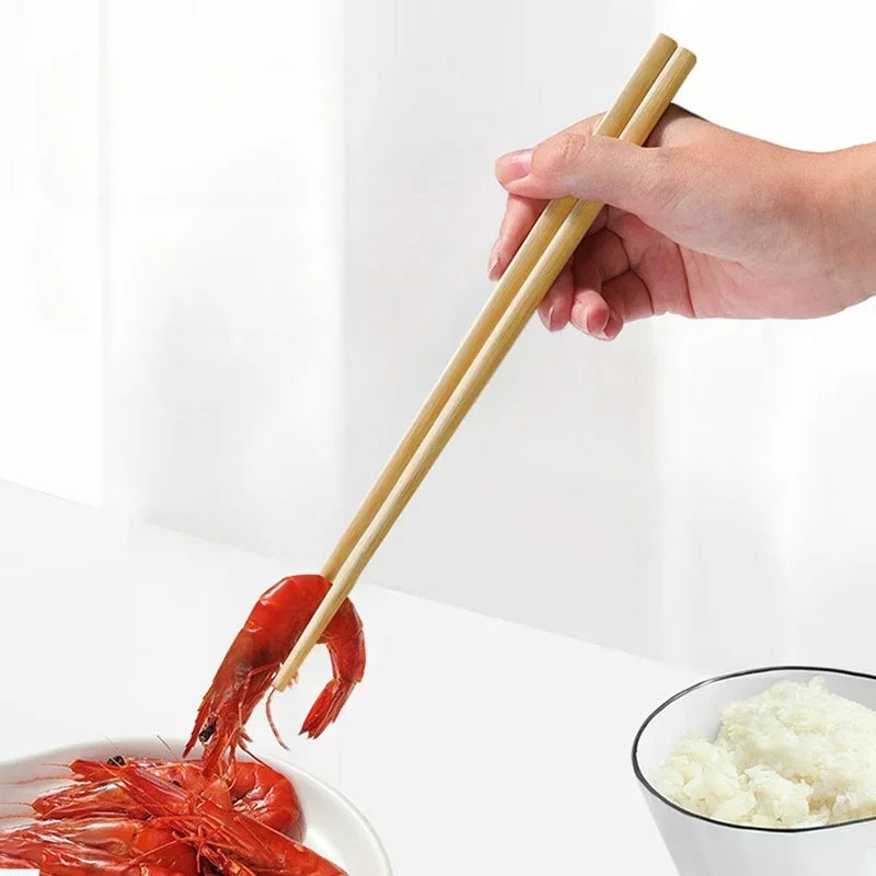 Eco-Friendly Bamboo Chopsticks Set - No Paint, Anti-Slip Design