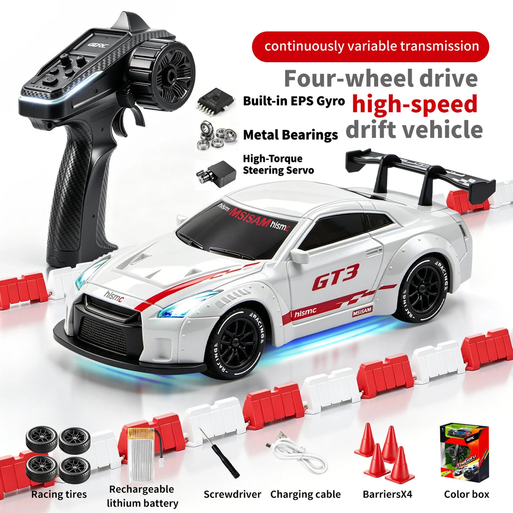 4DRC Mini RC Racing Car - 4WD Pocket Drift 1:43 High-Speed Toy