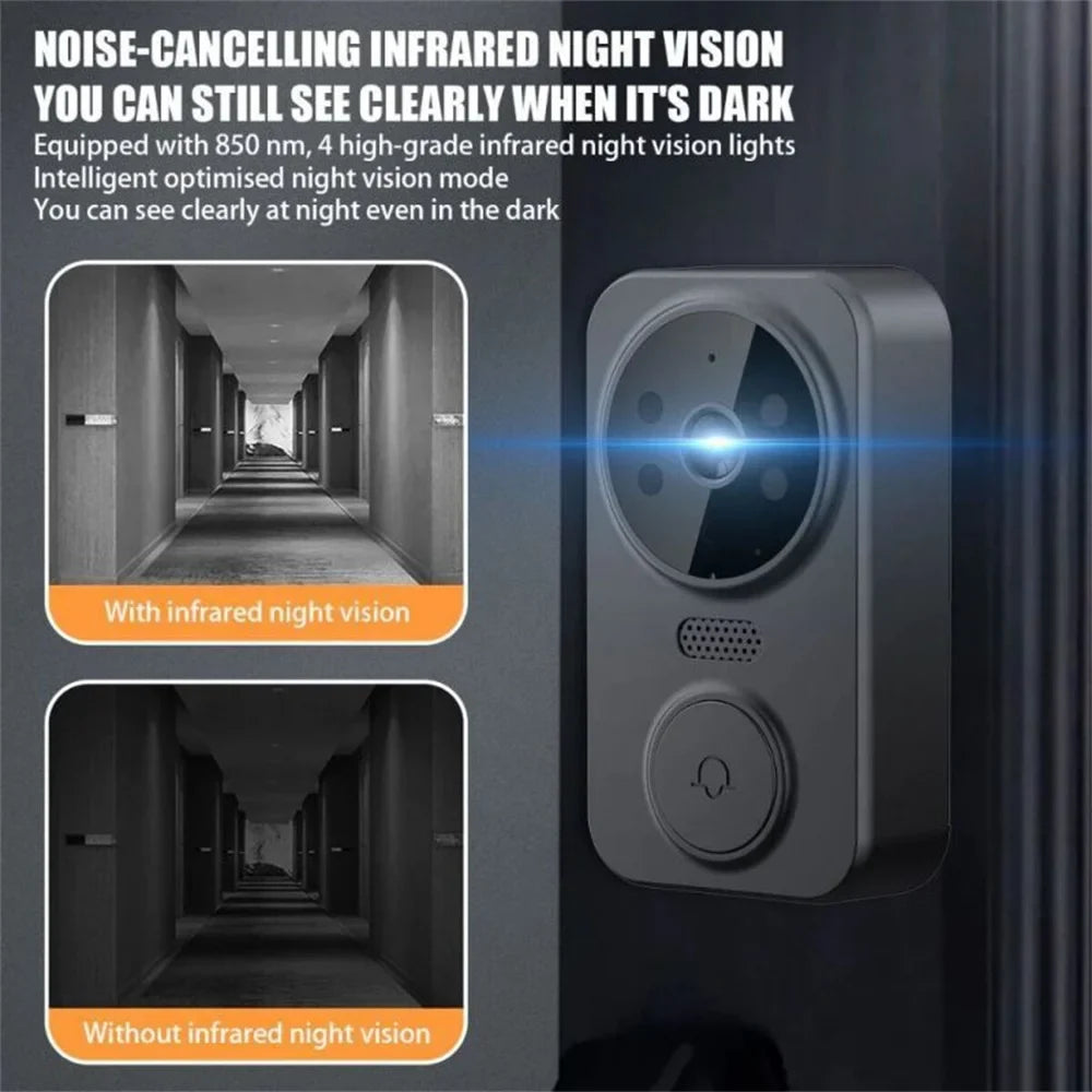 Smart Wireless Video Doorbell - HD Motion Detection & Night Vision
