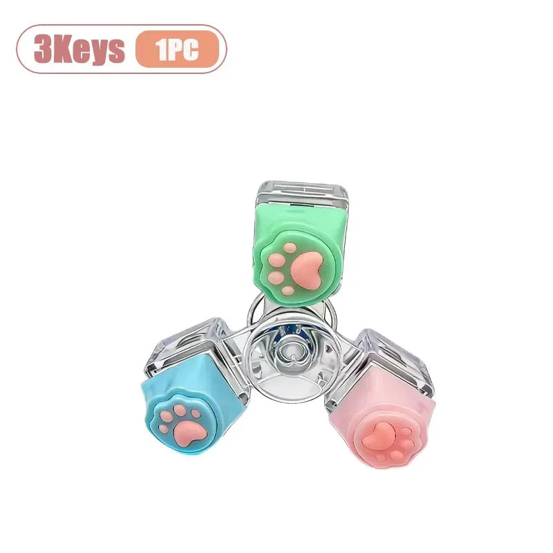 Cat Claw Keycap Fidget Toy - Stress Relief Keychain for Office & Learning