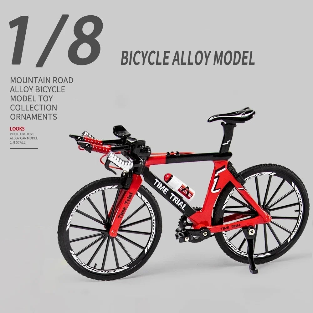 1:8 Scale Diecast Metal Mountain Bike - Realistic Mini Model Toy