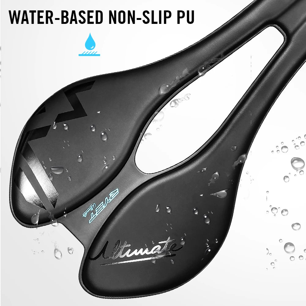 RYET Ultralight 3D Printed Bicycle Saddle - Carbon & EVA, 245x145mm