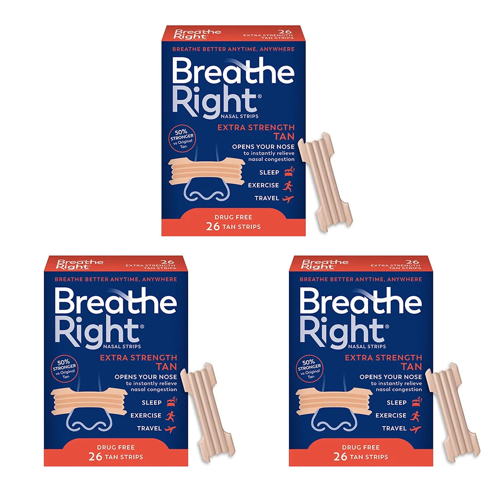 Extra Strength Nasal Strips - Drug-Free Snoring Relief & Congestion Aid