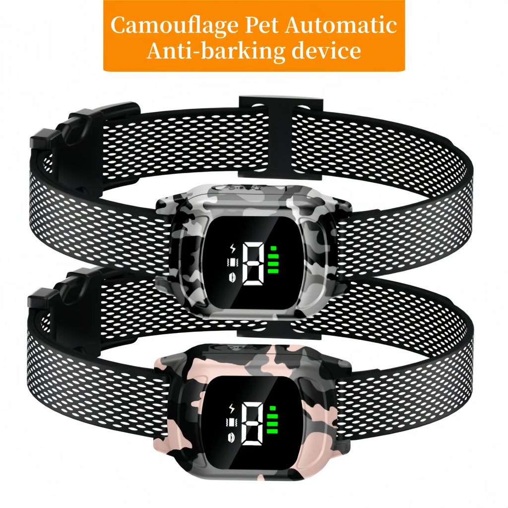 Rechargeable Camouflage Dog Anti-Barking Collar for Effective Training