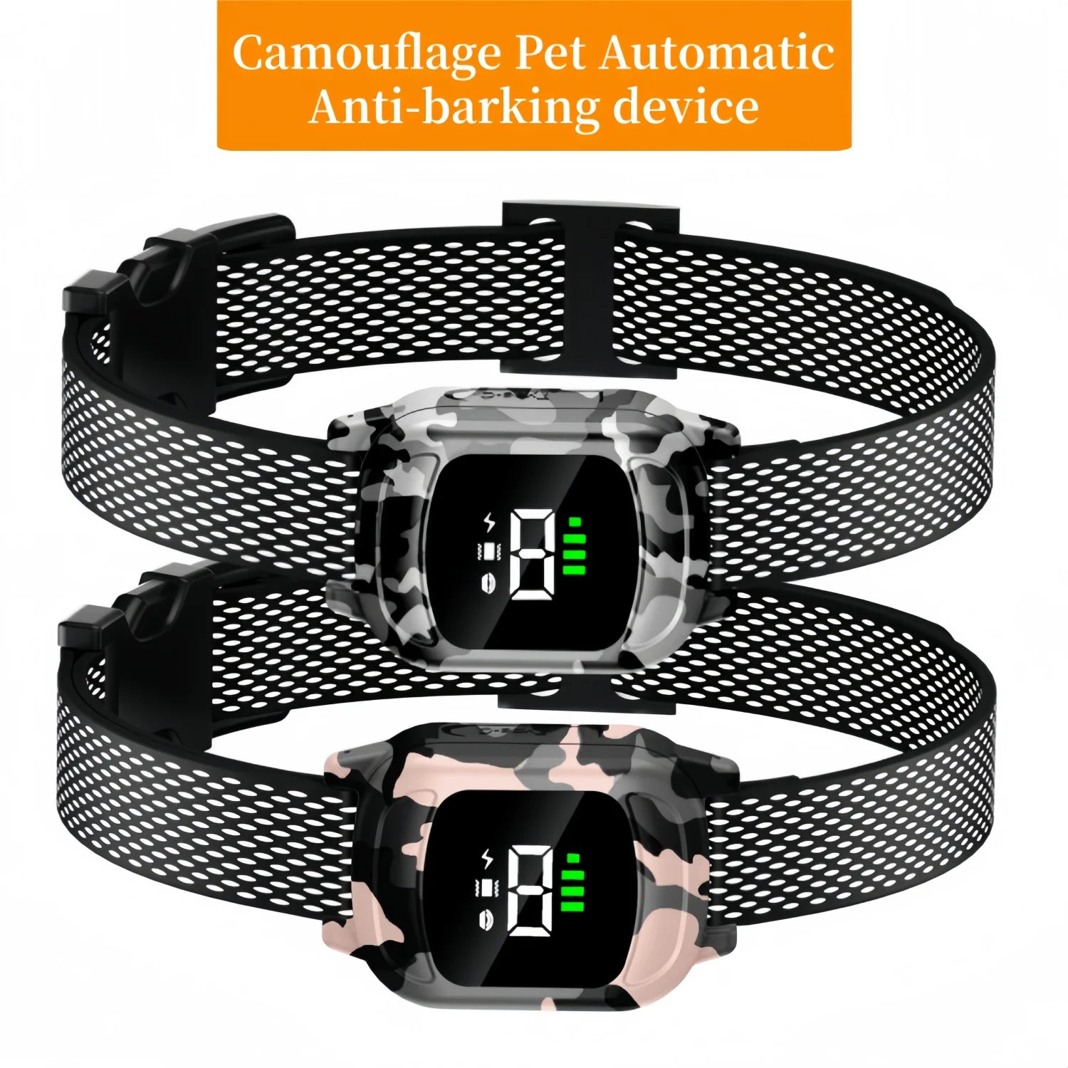 Rechargeable Camouflage Dog Anti-Barking Collar for Effective Training