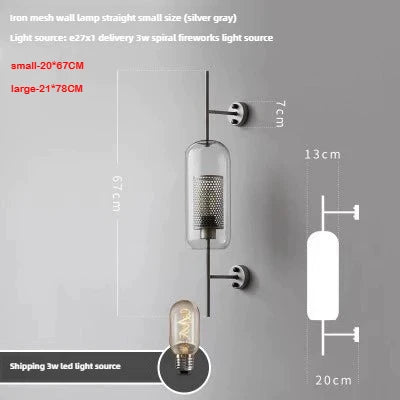 Nordic Minimalist Gold Wall Lamp with LED Glass Ball Design