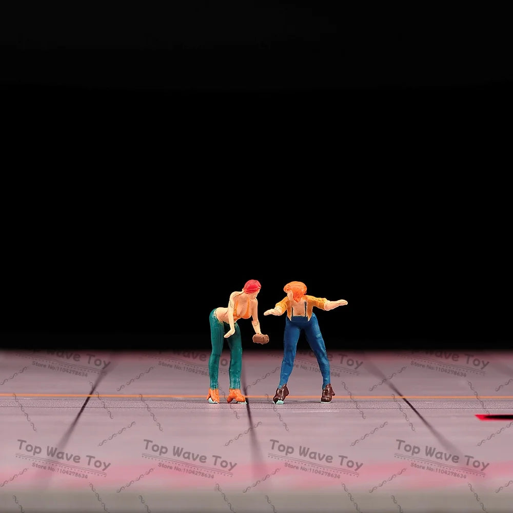 Creative Miniature Painted Figures for Car Model Photography