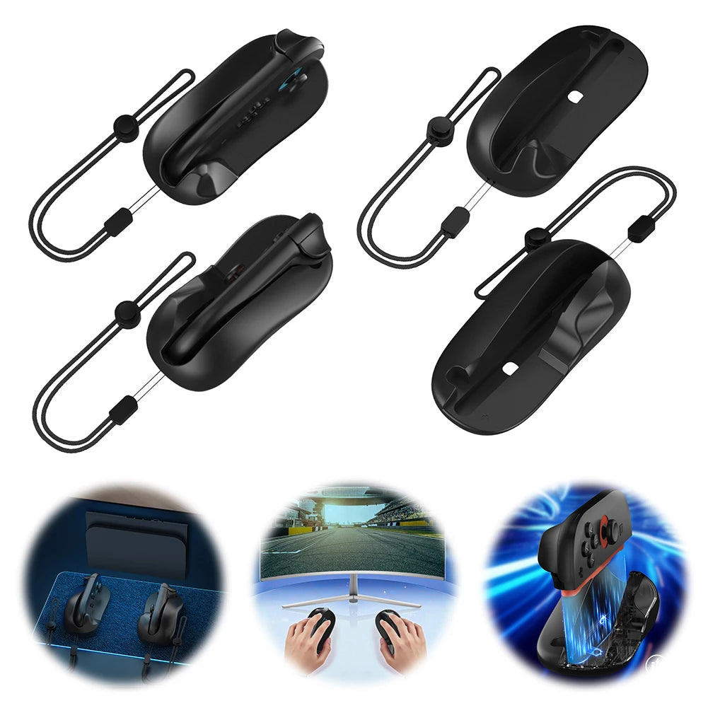 2PCS Ergonomic Game Controller Mouse Base for Nintendo Switch