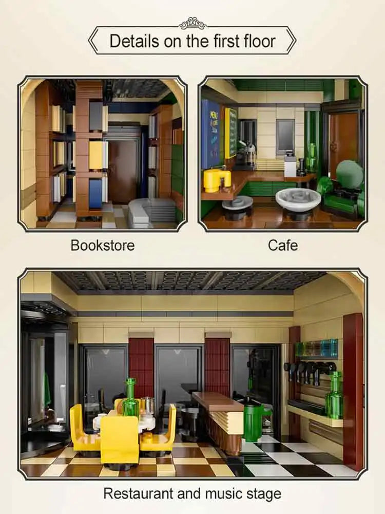 3230pcs Paris Restaurant & House Building Blocks Set for Creative Play