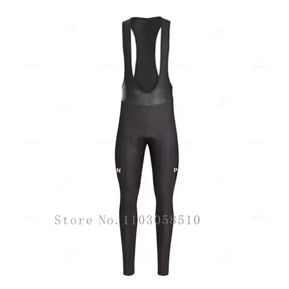 PRO Team Men's Breathable Long Sleeve Cycling Jersey & Bib Pants Set