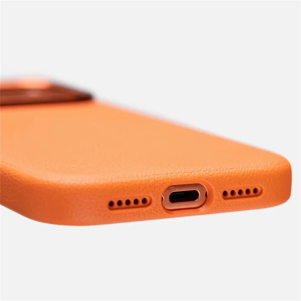 Luxury PU Leather Shockproof Case for iPhone 17 Pro Max - MagSafe Ready