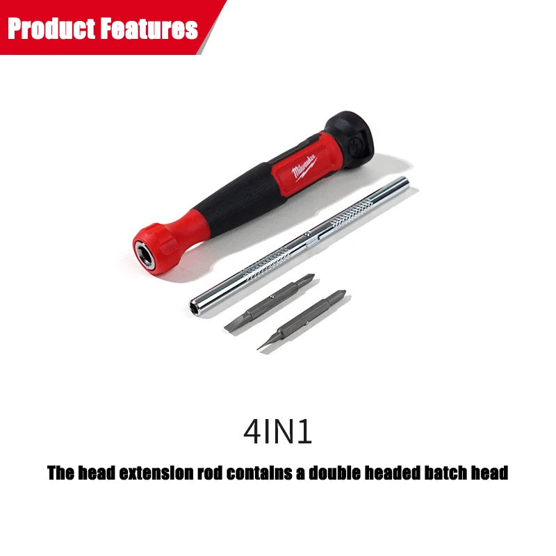Milwaukee 4-in-1 Precision Multi-Bit Screwdriver for All Repairs