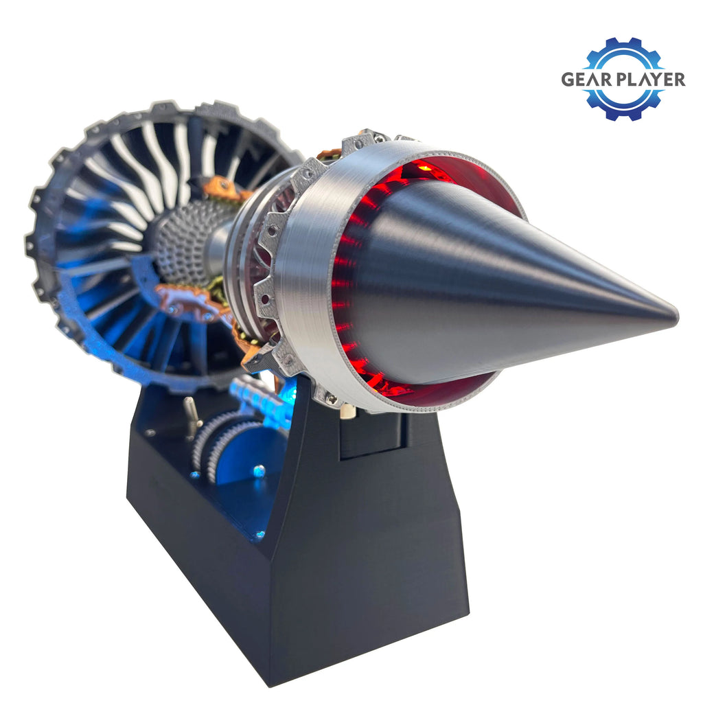TR-900 Turbofan Engine Model Kit - DIY Aviation Toy with LED Lights