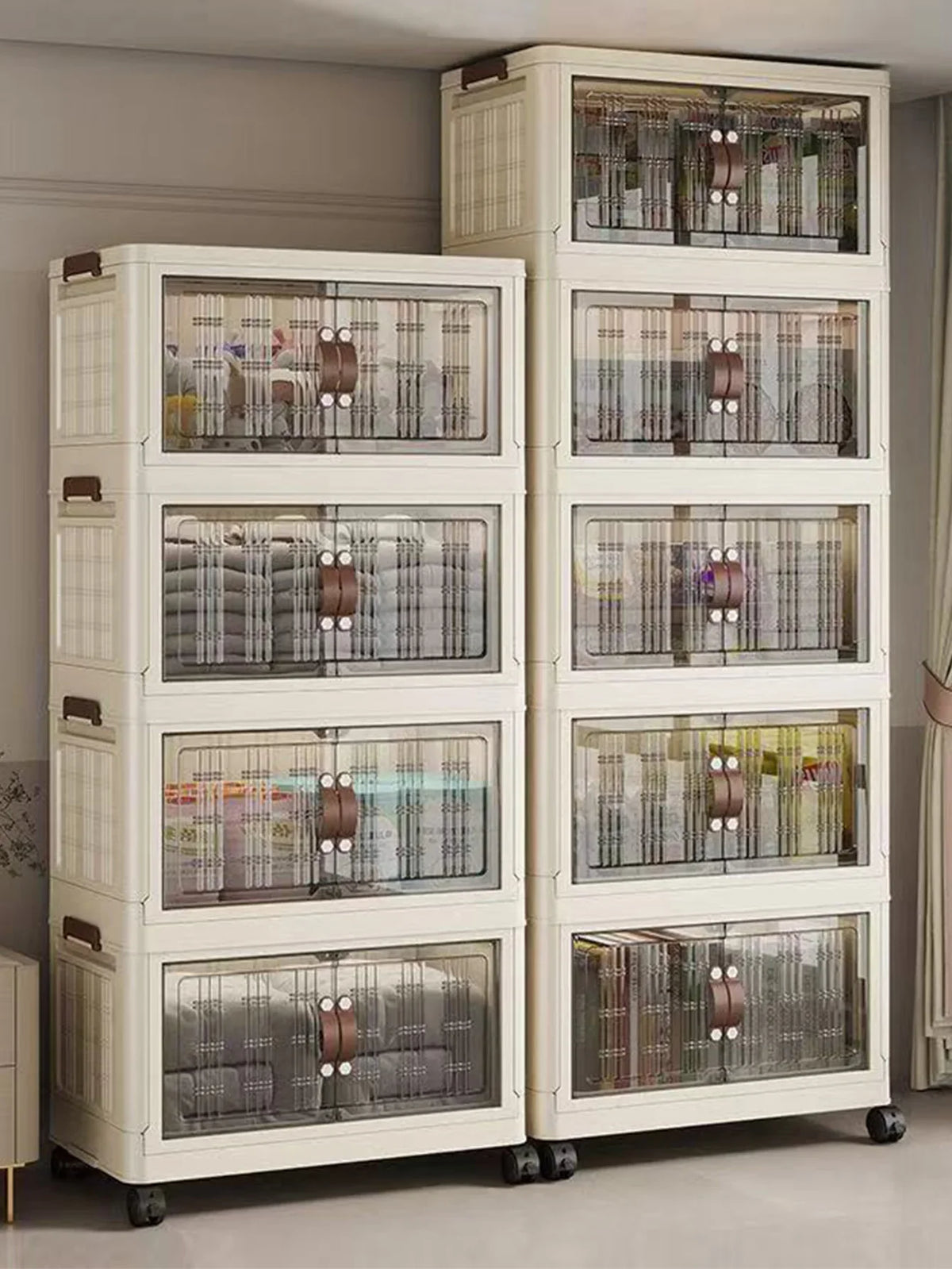 Eco-Friendly Large Capacity Folding Storage Cabinet - Space Saver