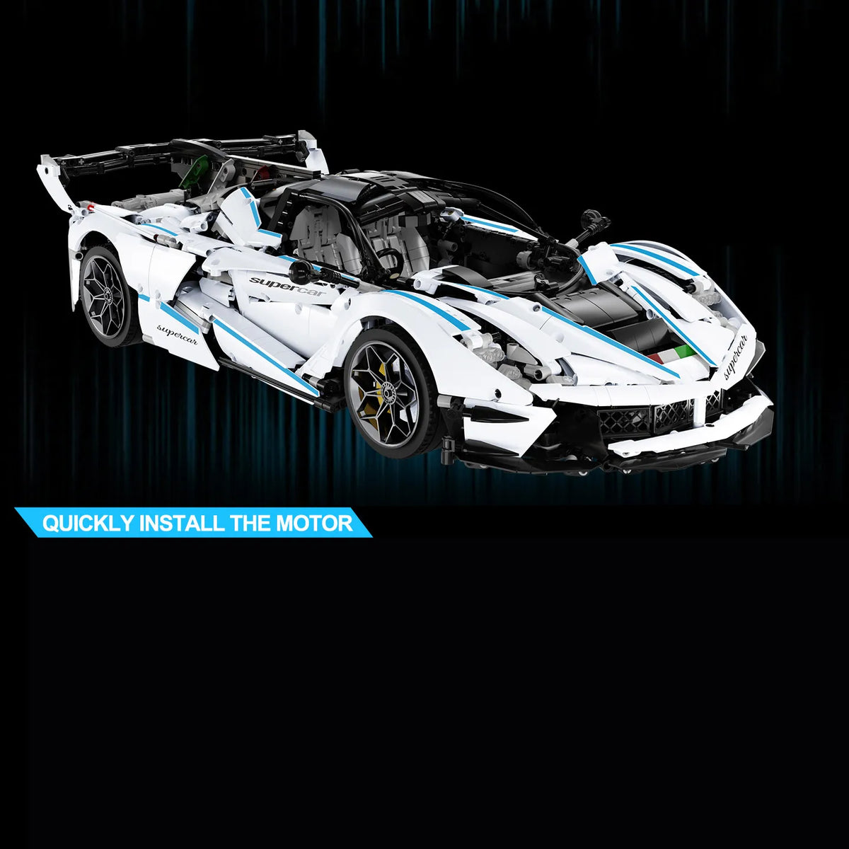 MOULD KING 1:8 S8605 White Super Sports Car Building Blocks Set