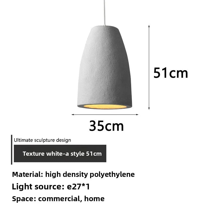 Elegant Japanese Wabi Sabi LED Pendant Lamp for Dining & Kitchen