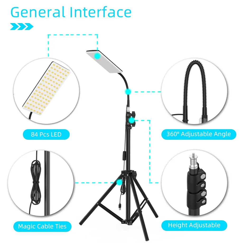 HENGYU 1680 Lumen LED Work Light with Adjustable Tripod