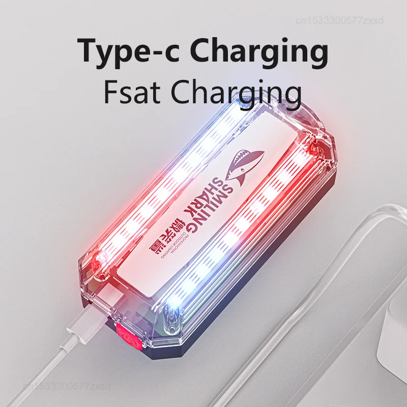 Rechargeable Strobe Light LED Flashlight with Shoulder Clip - JD007