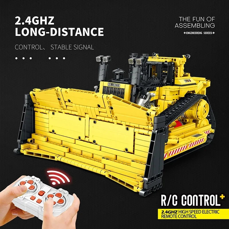 Remote Control D11 Bulldozer Building Blocks for Creative Play