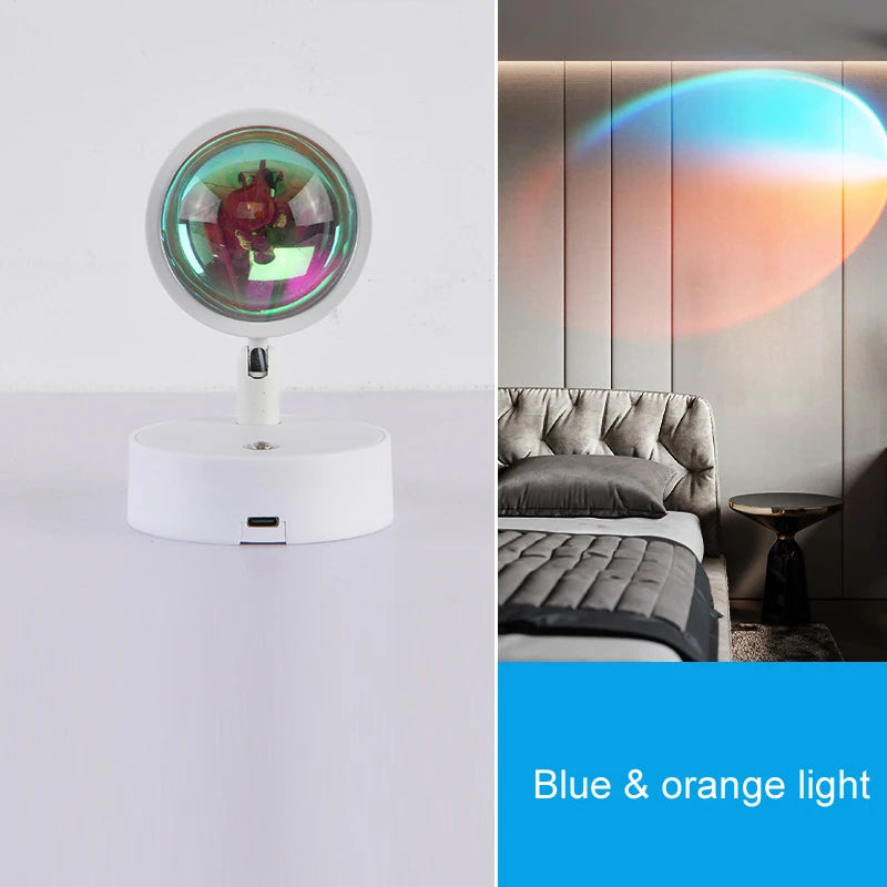 Wireless Sunset Lamp Projector - Decorative LED Night Light
