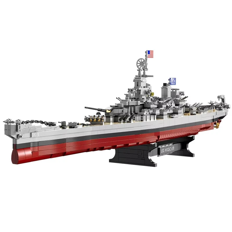 MOULD KING Military Battleship Model Building Blocks - Missouri Cruiser