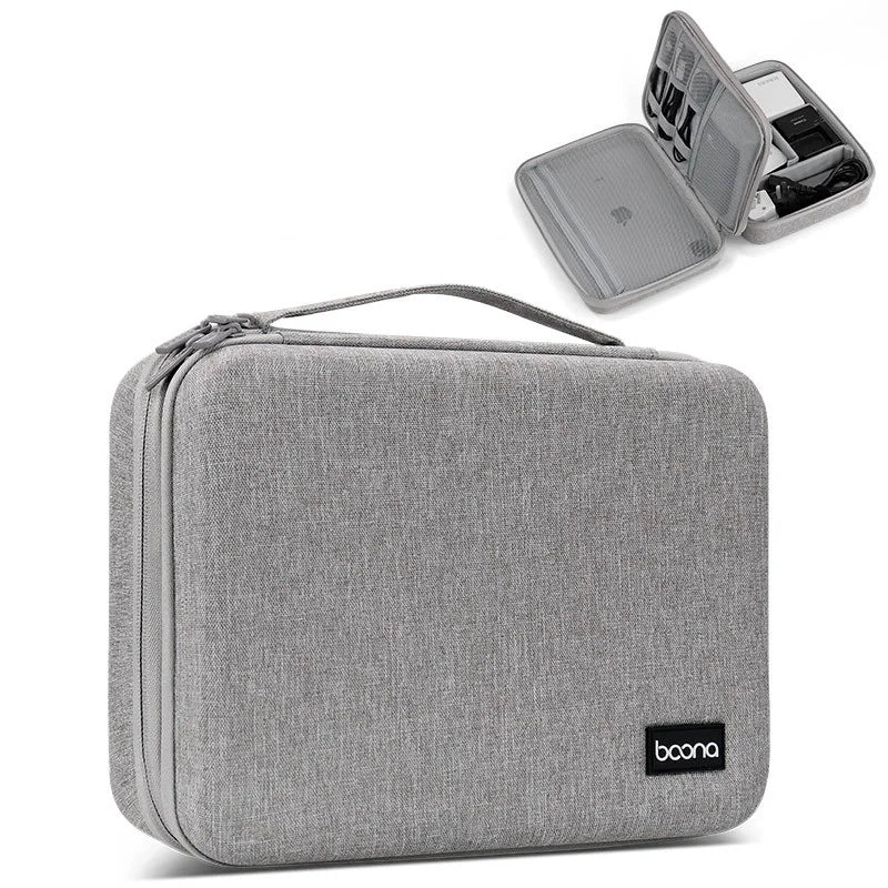 Hard Shell Digital Storage Bag for Travel Power Bank & Cables