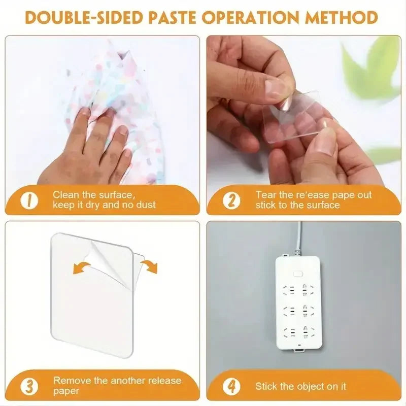 50pcs Heavy-Duty Nano Tape - Strong Double-Sided Adhesive, No Residue, Transparent