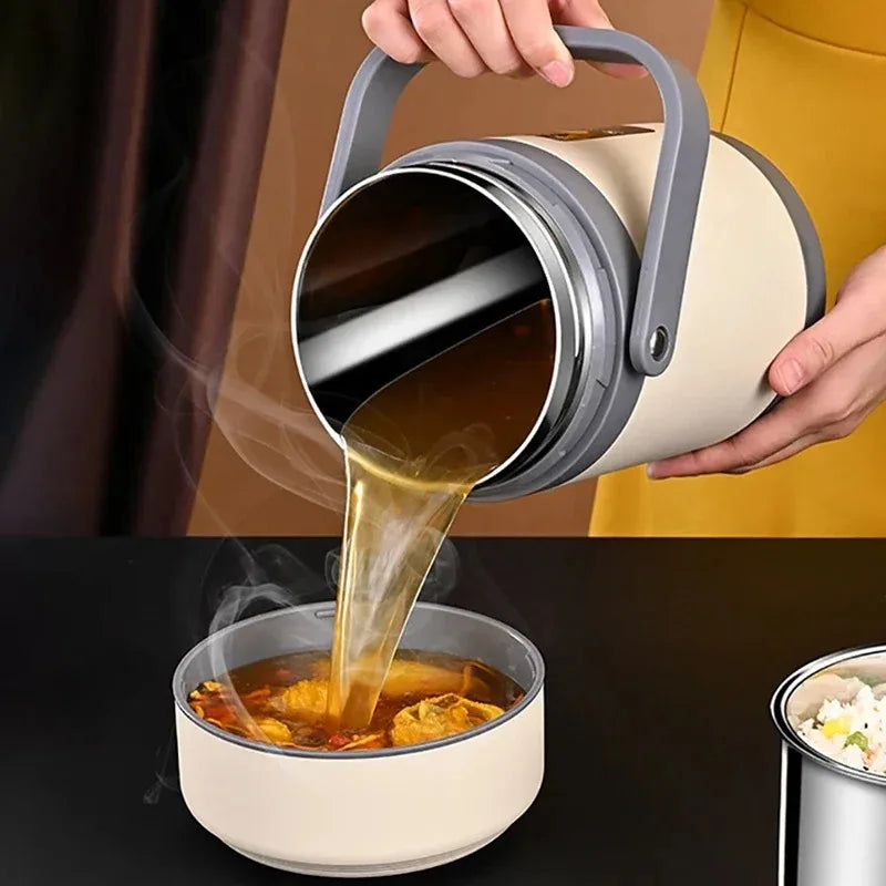 USB Electric Heated Stainless Steel Lunch Box for Work & School